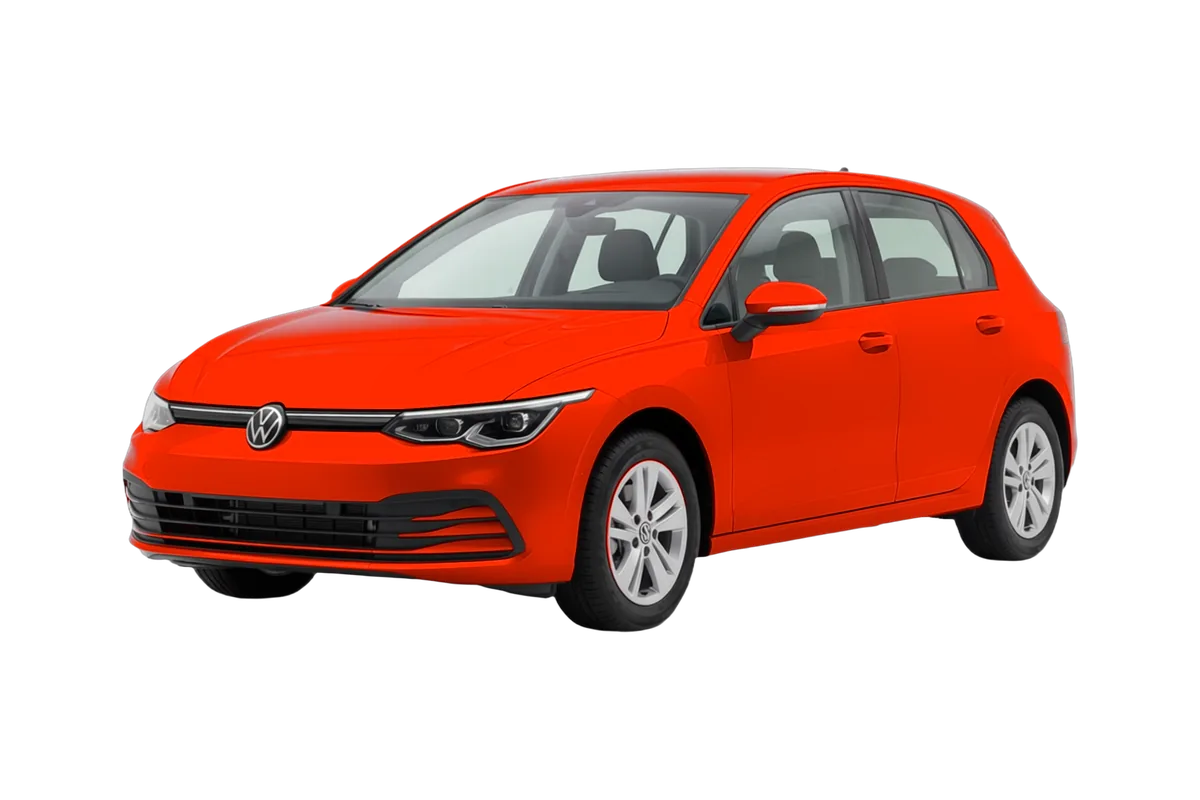Volkswagen Golf في اللون Blood Orange