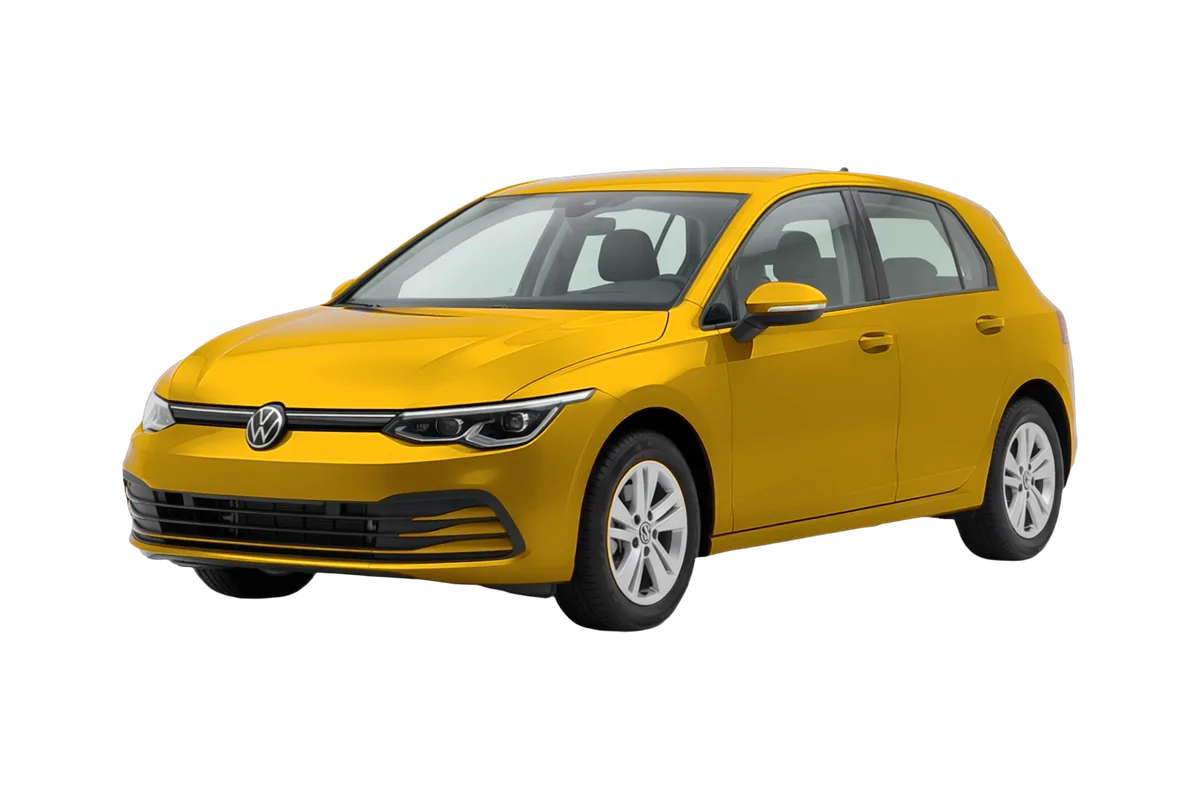 Volkswagen Golf في اللون Curry Yellow