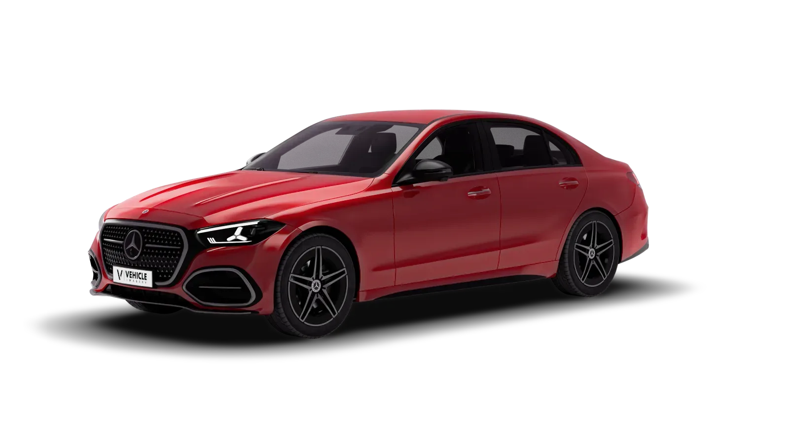 Mercedes-Benz C-Klasse in Hyazinthenrot Metallic, 360-Grad-Ansicht