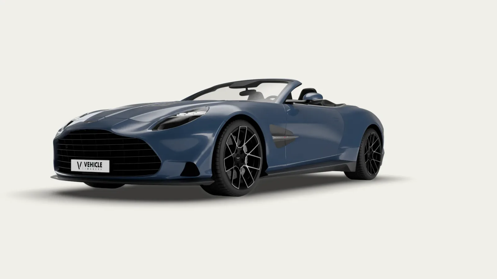 Aston Martin Vanquish Volante en un fondo de estudio, background=f1efe9