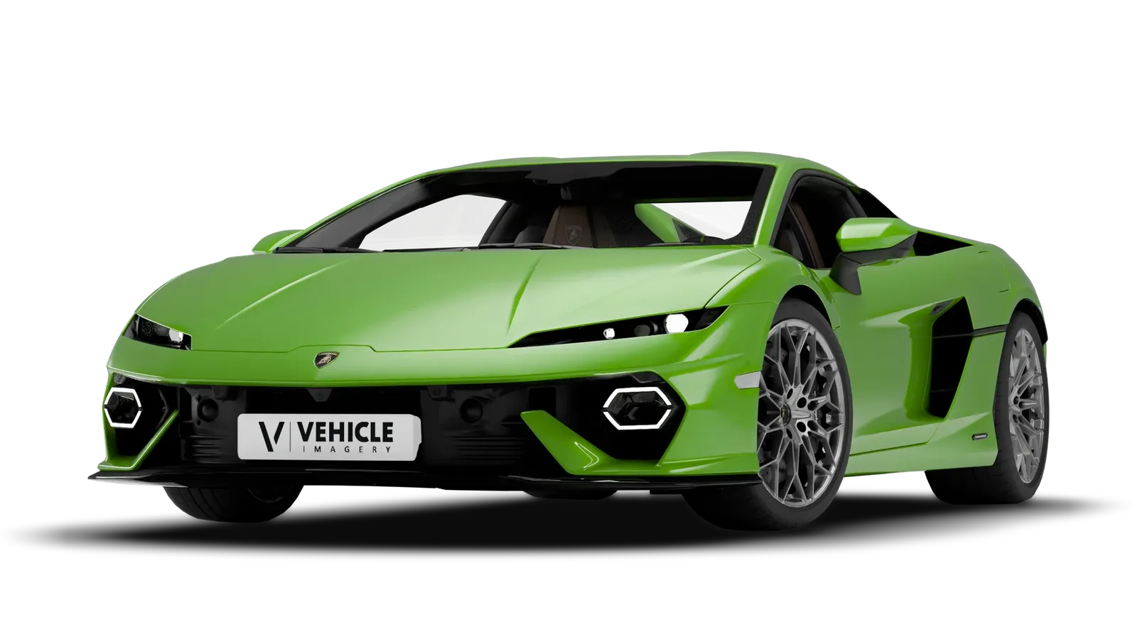 Lamborghini Temerario in Verde Mantis, with shadow